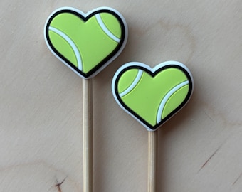Knitting Needle Point Protectors, Sports Tennis Heart Stitch Stoppers, Gifts for Knitters Summer Olympics
