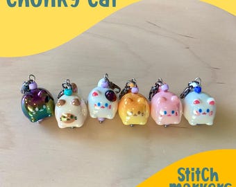 Chonky Cat Stitch Markers – Knitting Crochet Charm Progress Keeper - Cat Breeds