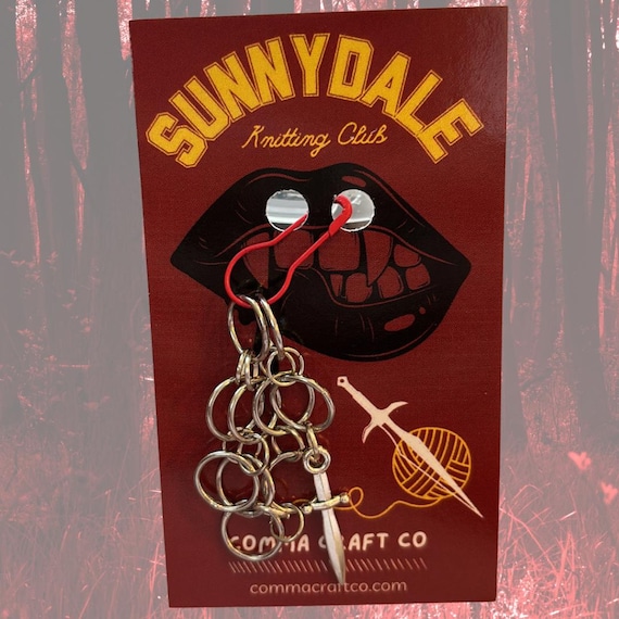 Row Counter Chain - Knitting Crochet Notions Buffy TV Sunnydale High Goth Witchy Cult Gifts for Knitters Crocheters Yarn Stitch Markers