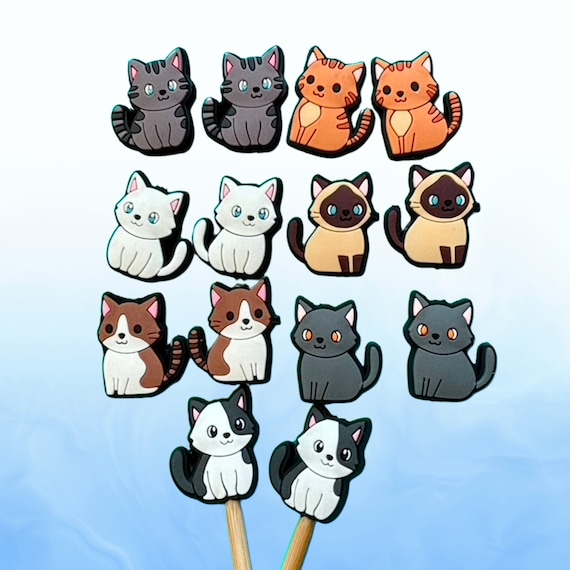Knitting Needle Point Protectors, Knitting Needle Stoppers Knitting Notions Cat Kitty Calico Siamese Tabby Animals Pets Gifts for Knitters