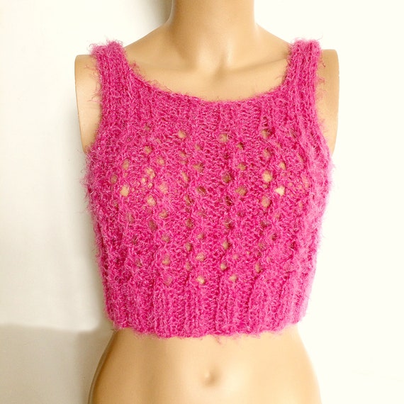 pink fuzzy bralette