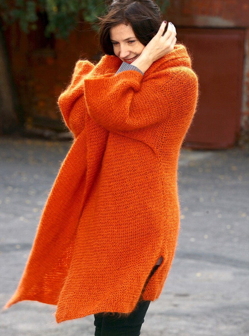 plus size orange sweater
