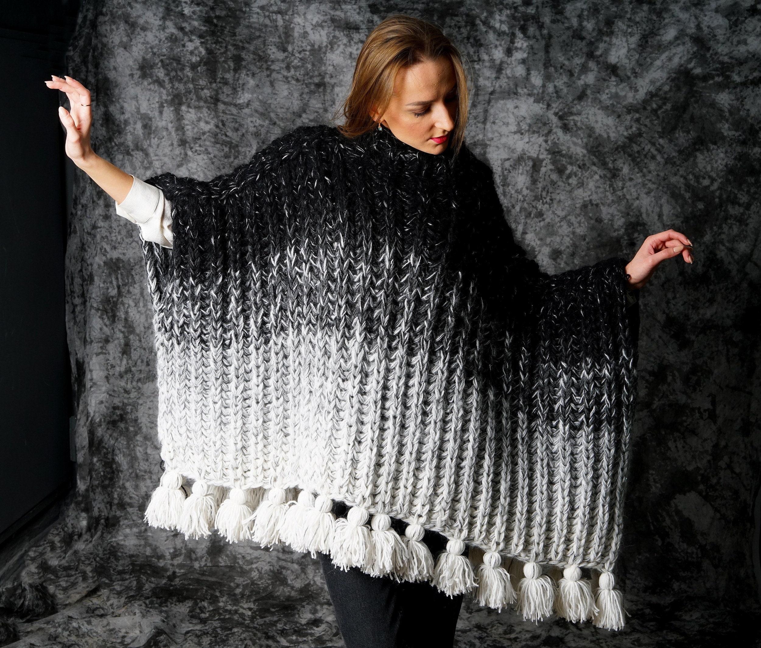 poncho sweater men