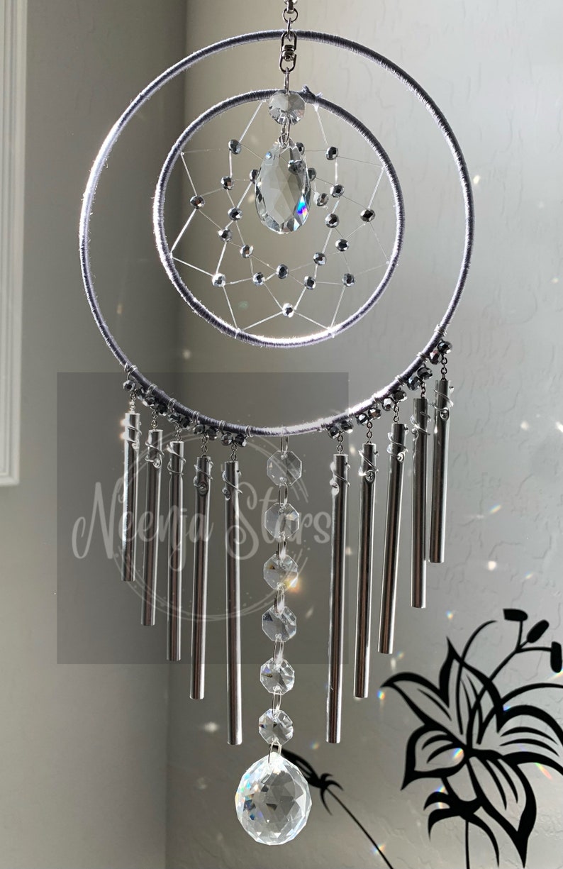 Crystal Suncatcher Dreamcatcher Wind Chime Crystal Etsy