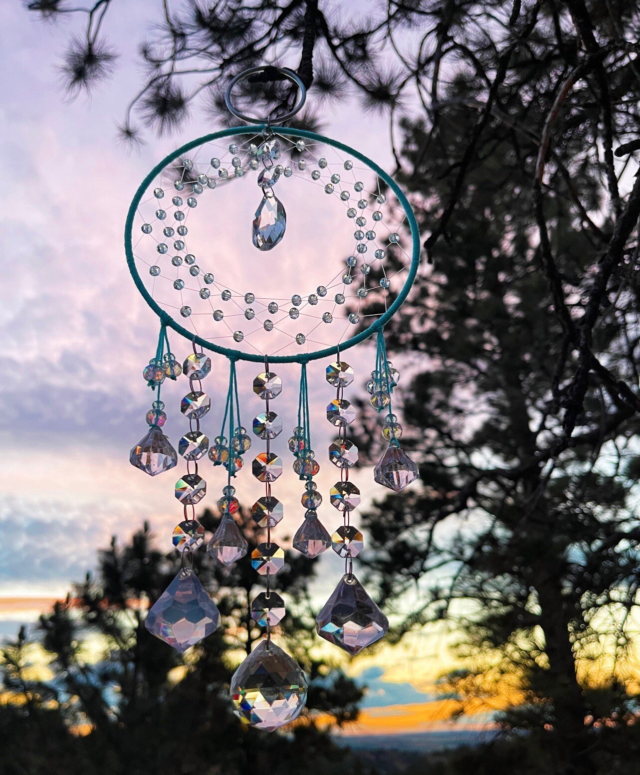 Custom Suncatcher Dreamcatcher Crystal and Prisms Crystal Etsy