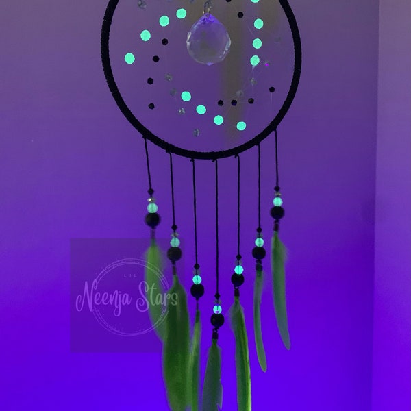 Tribal Neon Glow in the Dark Suncatcher Dreamcatcher