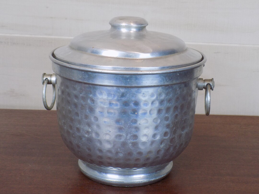 Vintage Aluminum Ice Bucket Made in Italy Etsy