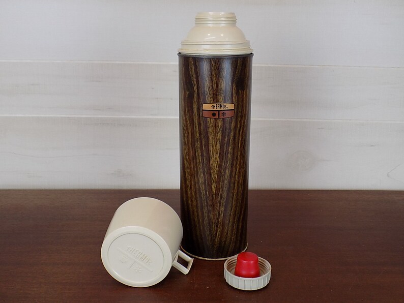 Vintage Thermos Faux Wood