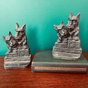 Vintage Metal Scottie Dog Bookends