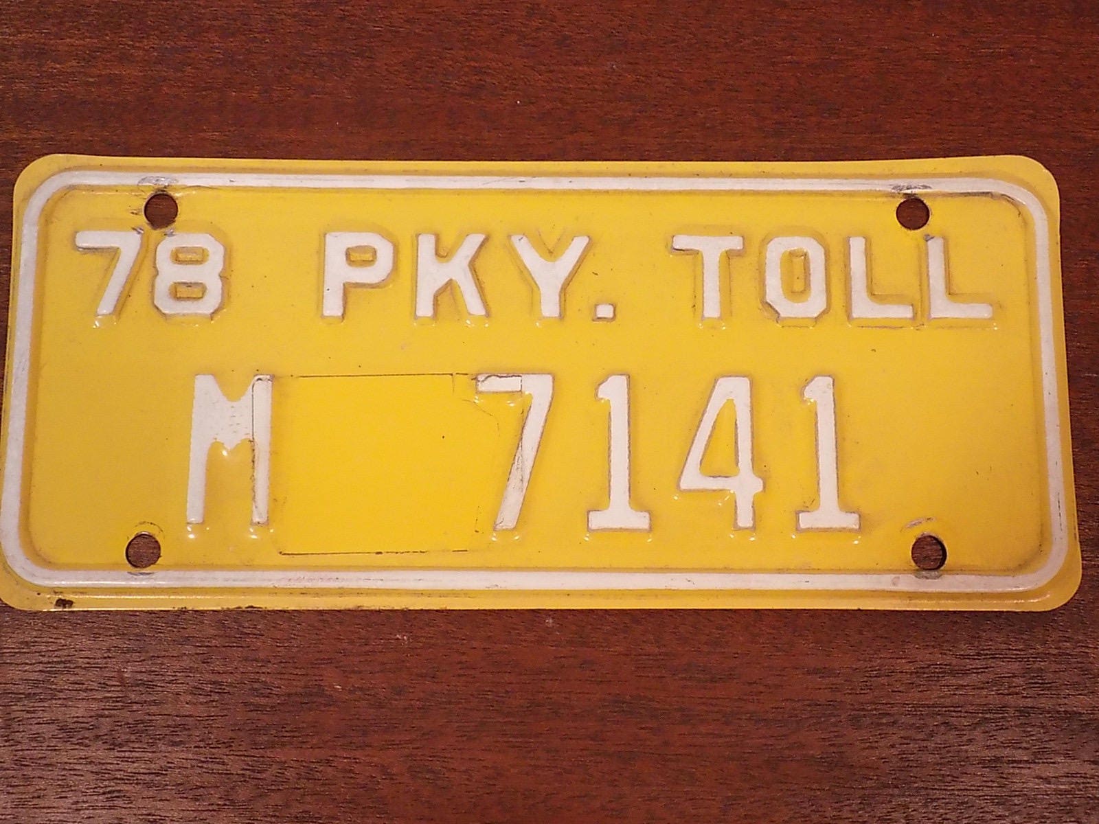 Vintage Connecticut Parkway Toll Licence Plate Etsy