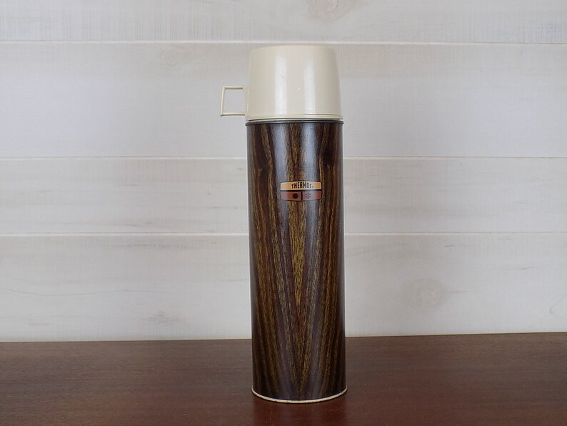 Vintage Thermos Faux Wood