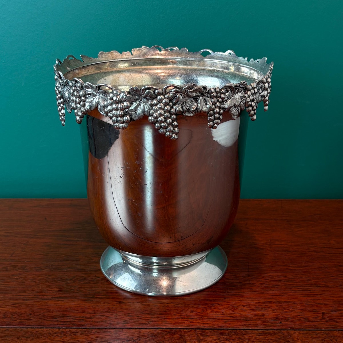 Vintage Silver Champagne Bucket With Grapevine Details - Etsy