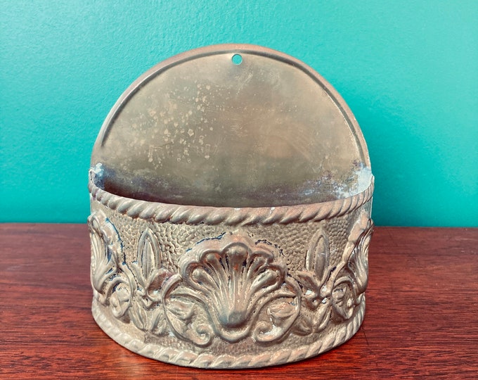 Vintage Metal Wall Planter Made in England Etsy