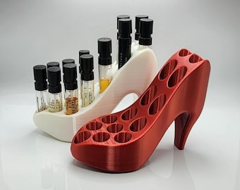 Fragrance sample holder, High heel, Organizer for perfume, Gift for Her, mom, Christmas, Glow