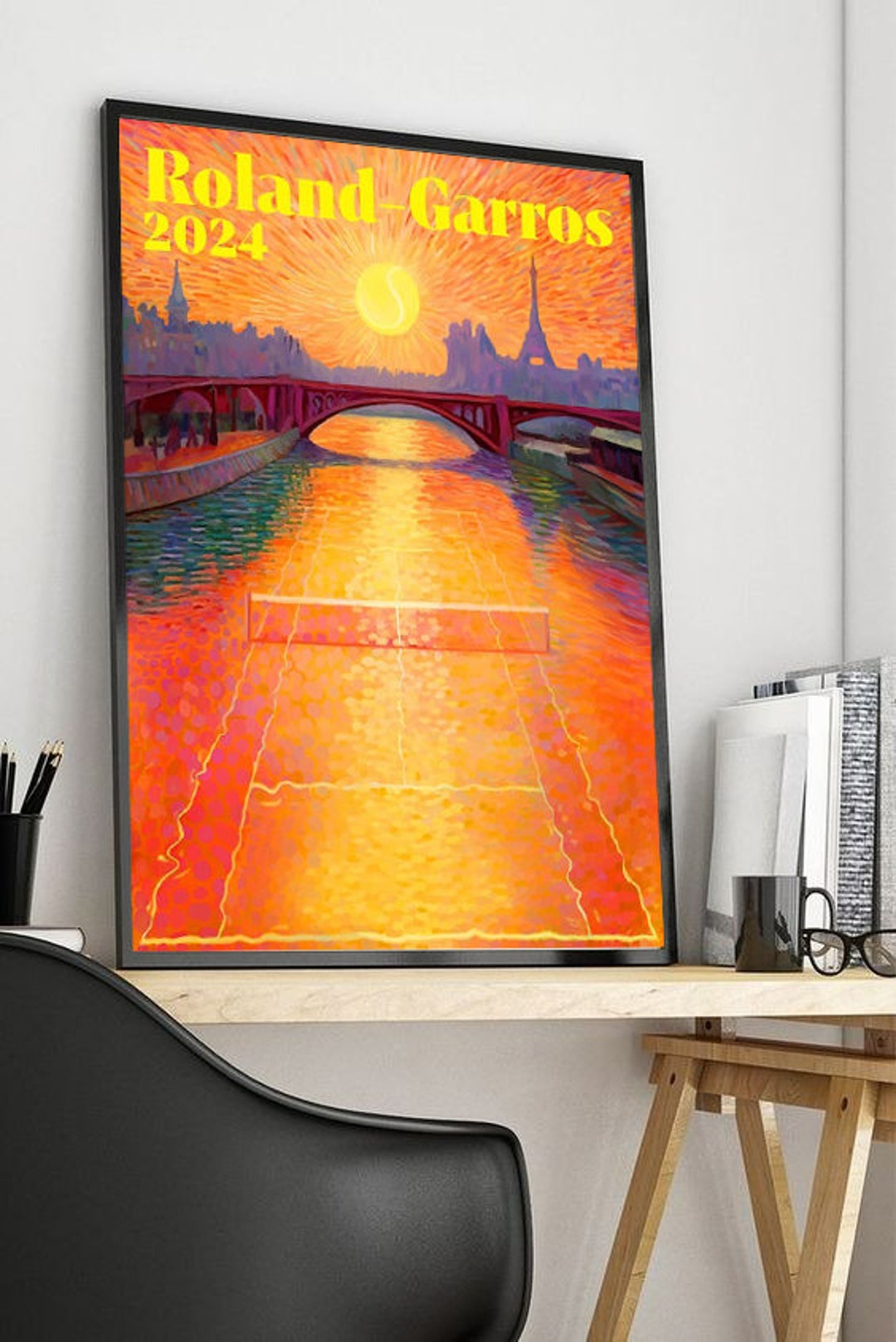 The 45th Tournament Rolandgarros 2024 Poster, Decor Home, Gift Fan