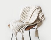 CROCHET PATTERN Blanket, Afghan Chunky Texture The Tabasse Throw
