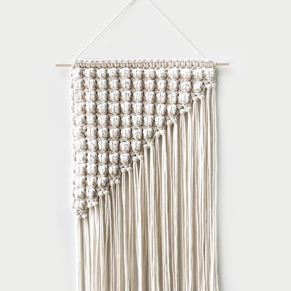 CROCHET PATTERN ⨯ Wall Hanging, Diagonal, Fringe ⨯ The Les Cayes, Bobble