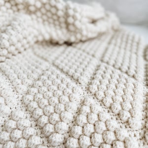 CROCHET PATTERN Bobble Throw, Afghan The Dyaman Blanket image 9