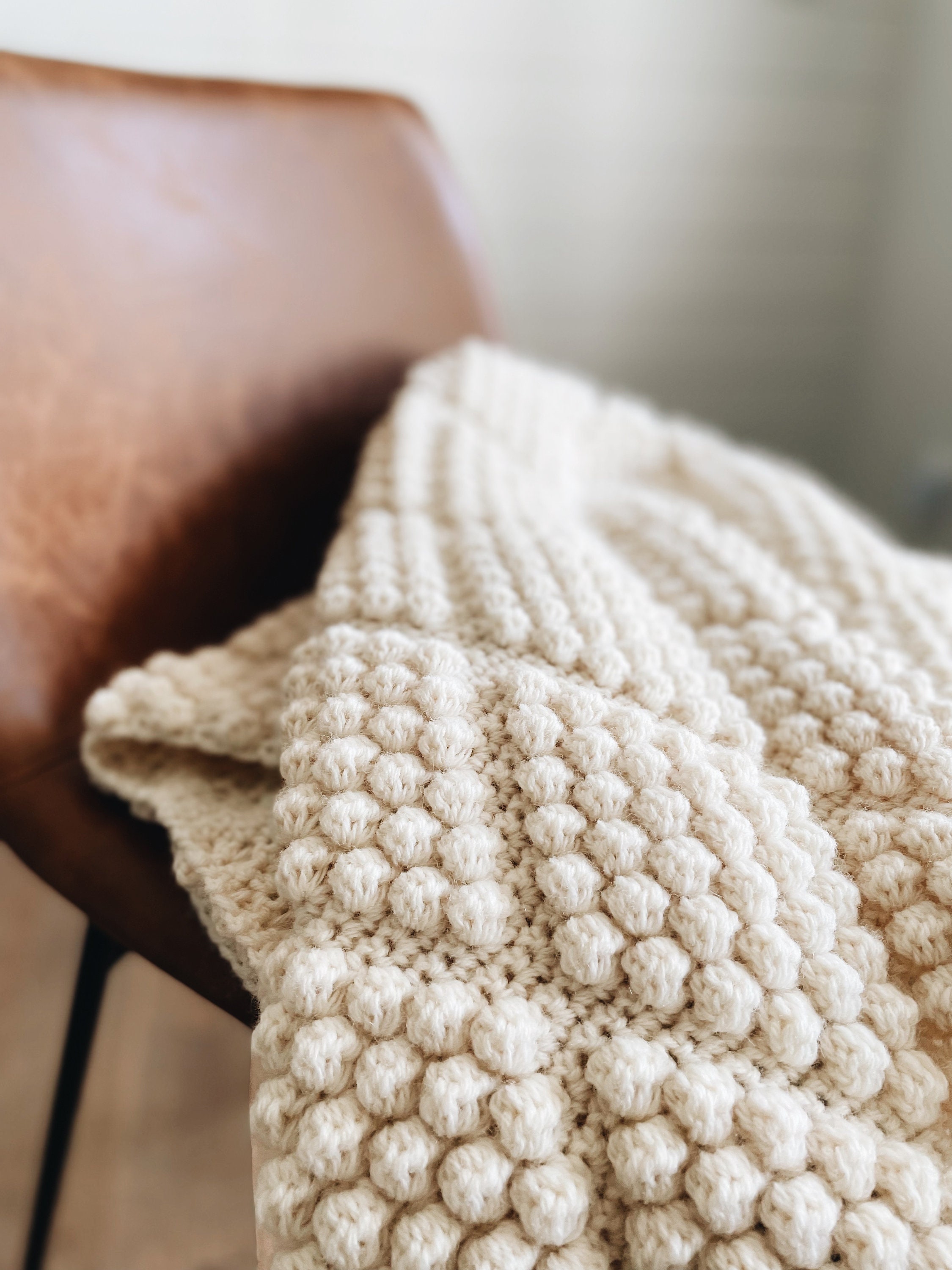 CROCHET PATTERN Bobble Throw Afghan The Dyaman Blanket Etsy