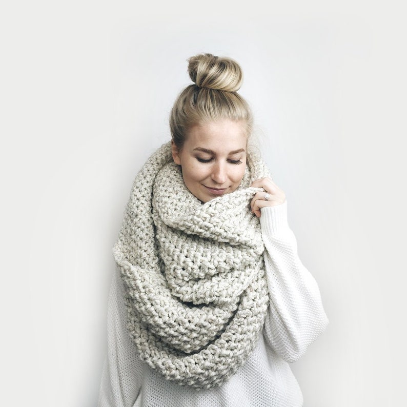 CROCHET PATTERN Crochet Infinity Blanket Scarf Chunky the