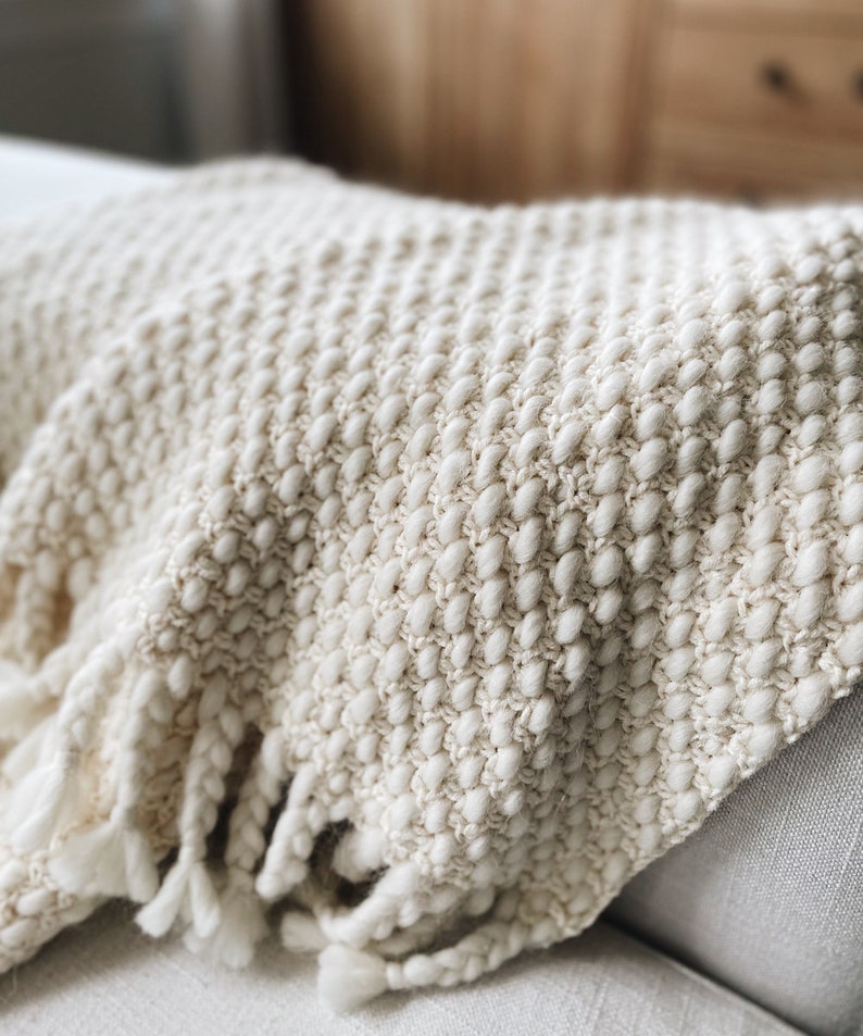 CROCHET PATTERN Woven Texture Fabric Afghan Blanket the Etsy UK