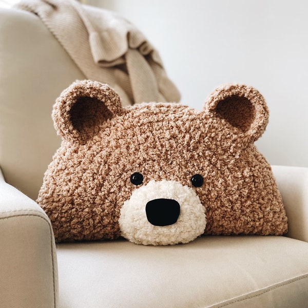 CROCHET PATTERN ⨯ Bear Pillow ⨯ Nursery, toddler, child, decor