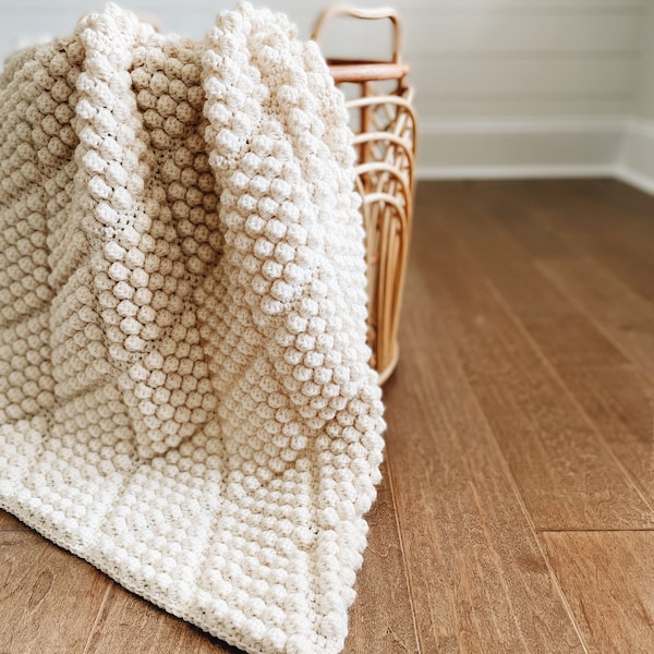 CROCHET PATTERN ⨯ Bobble Throw, Afghan ⨯ The Dyaman Blanket