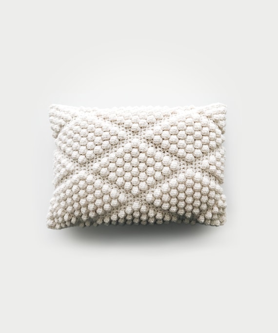 CROCHET PATTERN Diamond Bobble Pillow the Labadee Etsy