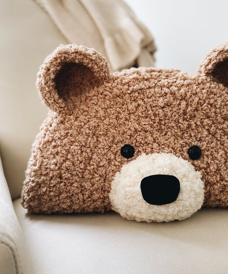 CROCHET PATTERN Bear Pillow Nursery, toddler, child, decor image 5