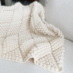 CROCHET PATTERN Bobble Throw, Afghan The Dyaman Blanket image 8