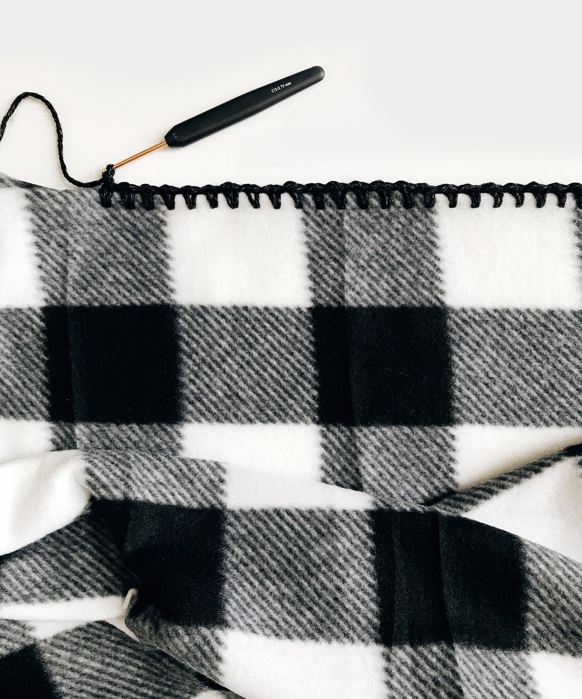 CROCHET PATTERN Fleece Blanket Crochet Edge the Vit Etsy