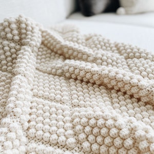 CROCHET PATTERN Bobble Throw, Afghan The Dyaman Blanket image 3