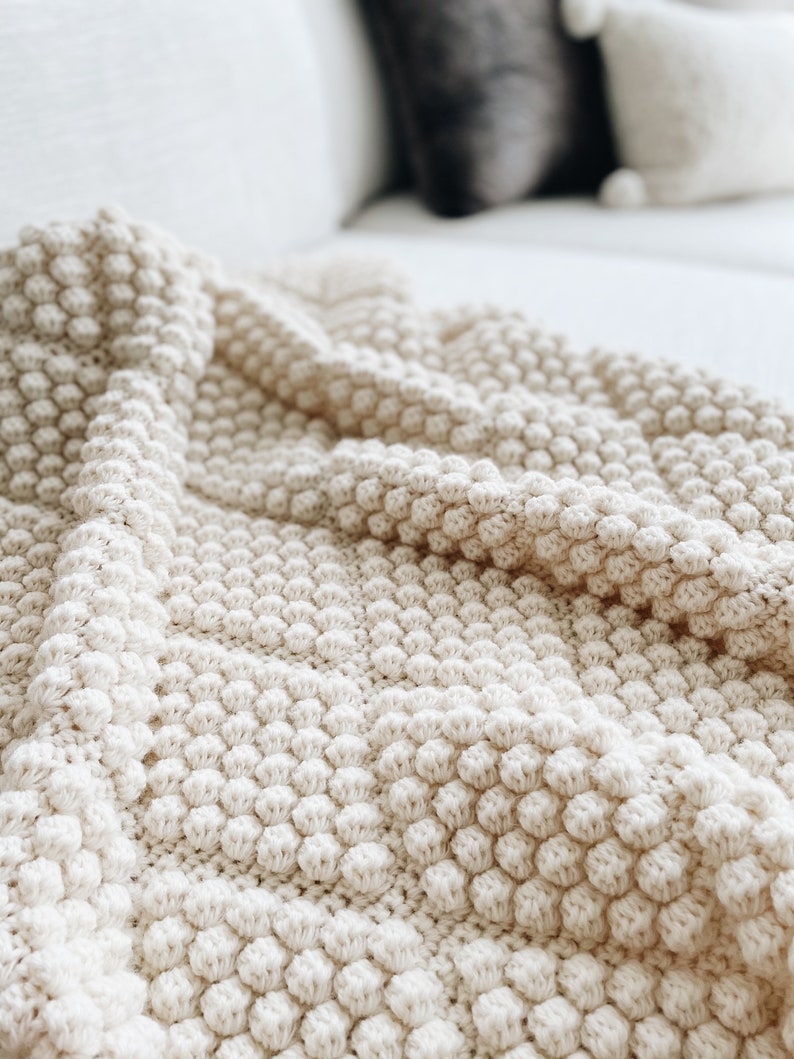 CROCHET PATTERN Blanket, Bobble Throw, Afghan The Dyaman image 3