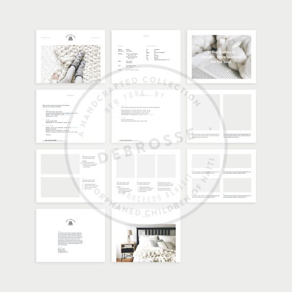 pattern template designed for knit and crochet pattern etsy