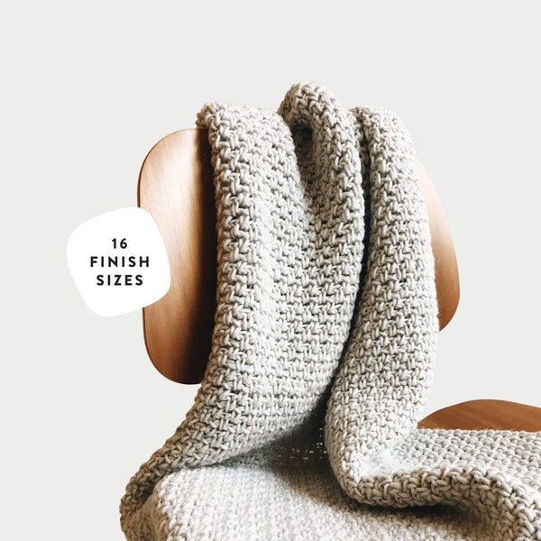 CROCHET PATTERN ⨯ Blanket, Afghan, Throw ⨯ Linen Texture  ⨯ The Foleur