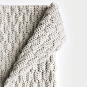 CROCHET PATTERN ⨯ Blanket, Afghan, Throw ⨯ Chunky Texture ⨯ The Zanmann