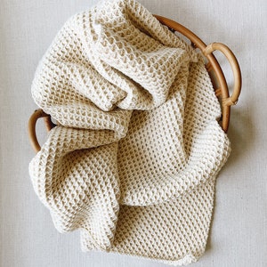 GEHAAKT PATROON ⨯ Deken, honingraatafghaans plaid ⨯ The Bourdon