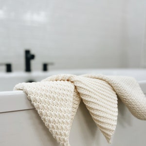 CROCHET PATTERN Washcloths, kitchen decor, bathroom decor The Savon Set image 9