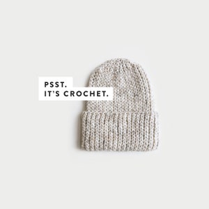 CROCHET PATTERN ⨯ Ribbed, Knit look hat  ⨯ The Torbeck