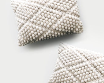 CROCHET PATTERN ⨯ Diamond bobble pillow ⨯ The Labadee