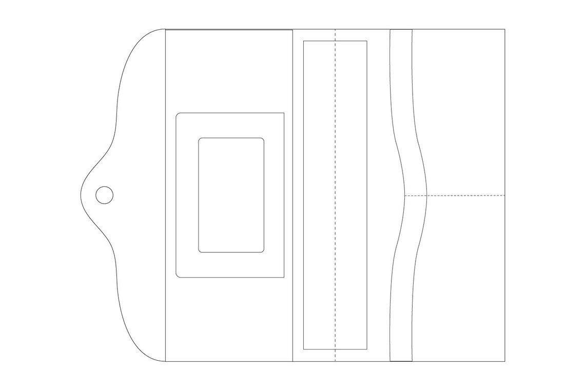 No.76 Leather Women's Long Wallet TEMPLATE Etsy