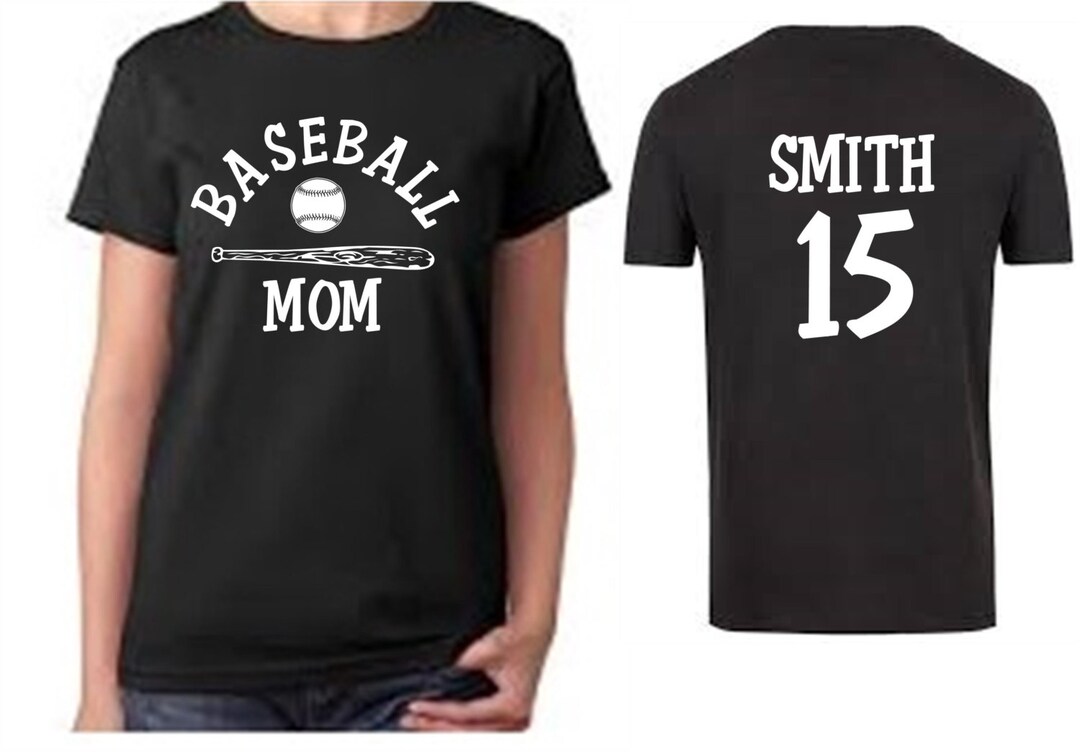 Personalized Baseball Mom Shirt Custom Baseball Mom Tshirts Etsy