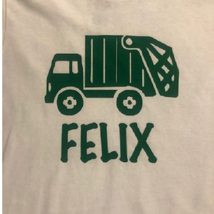 personalized trash truck shirt Kids Trash Truck tshirt Garbage truck shirt Garbage truck tshirt Garbage truck t-shirt image 2