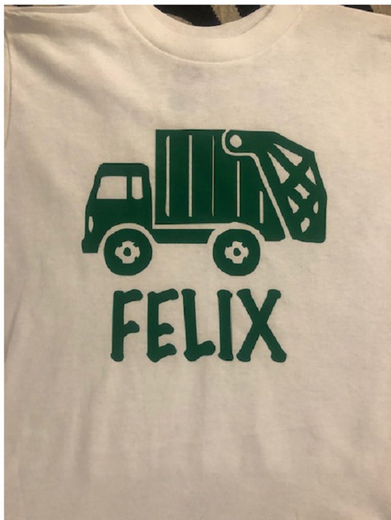 personalized trash truck shirt Kids Trash Truck tshirt Garbage truck shirt Garbage truck tshirt Garbage truck t-shirt image 2