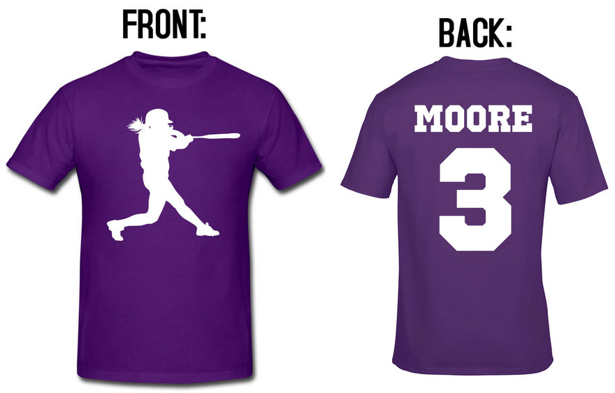 purple softball jersey