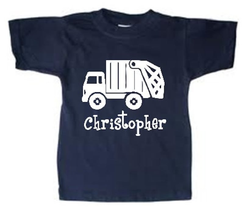 Personalized Trash Truck Shirt Kids Trash Truck Tshirt Etsy