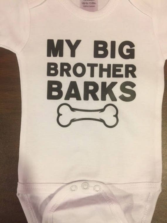 Mein Grosser Bruder Bellt Hund Baby Ein Stuck Saugling Hund Etsy