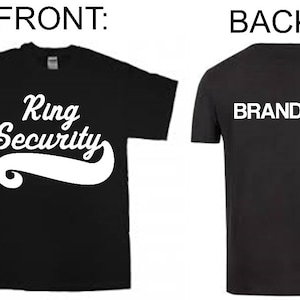 Personalized ring bearer shirt - funny toddler wedding party tshirt - custom boys kids youth name - ring security tees