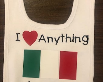 Italian baby bib - italian bib - italian baby announcement - italian baby shower - italian baby clothes - italian baby clothing