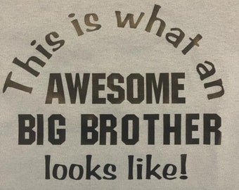 thumbnail image 2 of Awesome Big Brother Kids T-Shirt – 'This Is What An Awesome Brother Looks Like' – Boys' Novelty Tee 2 of 4